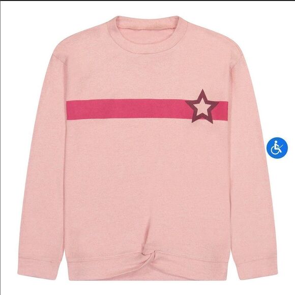 Andy& Evan sweater  kids New pink stars - Picture 1 of 7